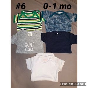 NEW 5 Pack Baby Boy Onesies